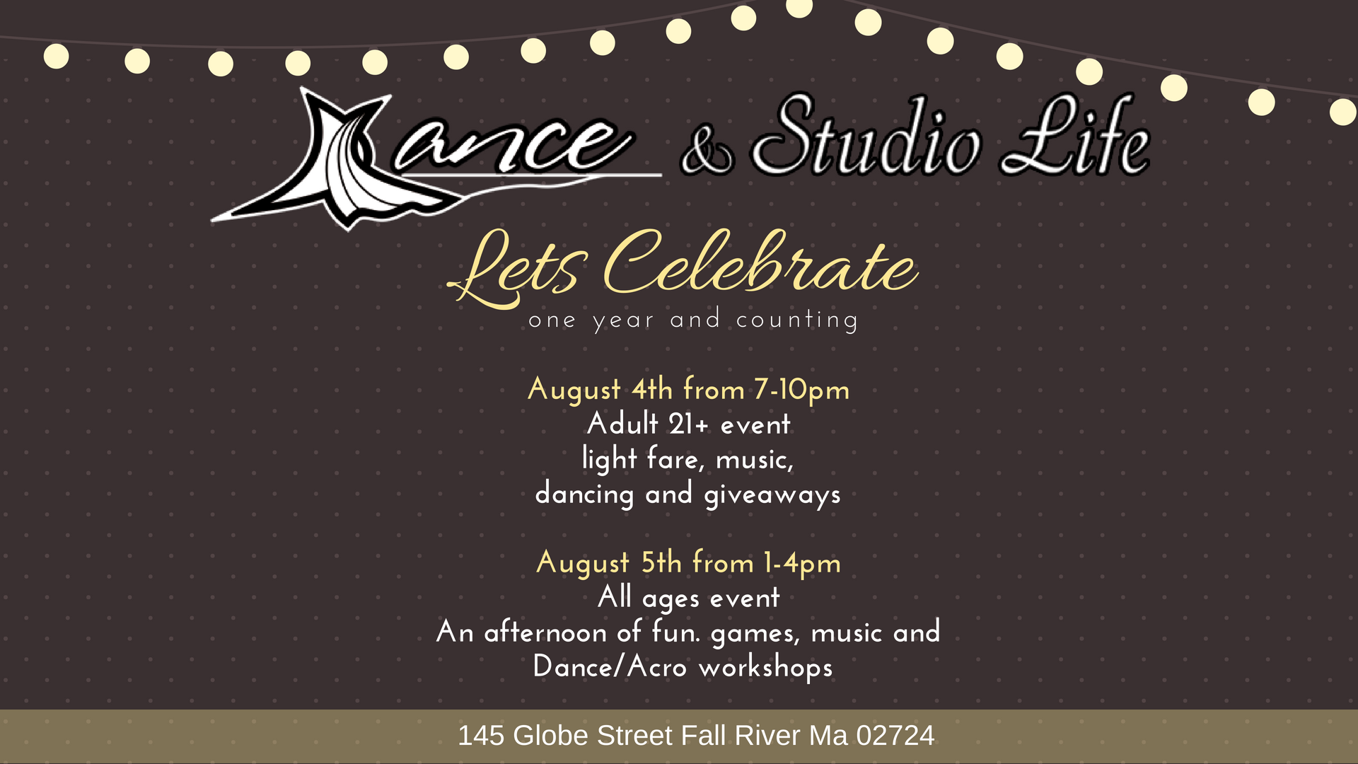 m dance studio events 1 Year Celebration